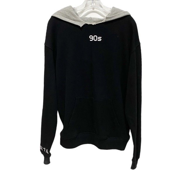 R + A 90’s Logo Block Colour Hoodie Black Grey Mens Size XS $690 - Picture 6 of 12